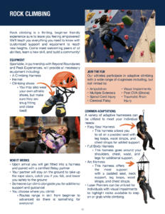 Rock Climbinb Sportable Adaptive Sports 101 Guide